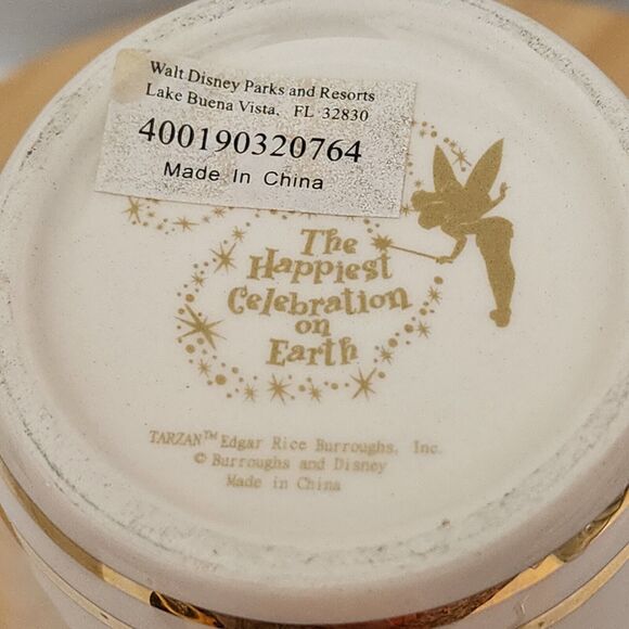 Disney Parks The Happiest Celebration On Earth Vase 8.5" Ivory & Gold Porcelain - Picture 10 of 14